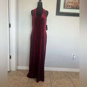 Jones New York Red Velvet Maxi Dress